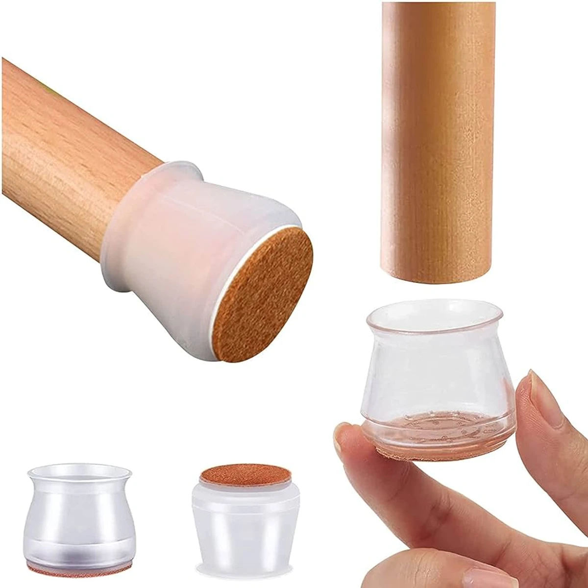 28 pcs Chair Leg Floor Protectors (white colour)