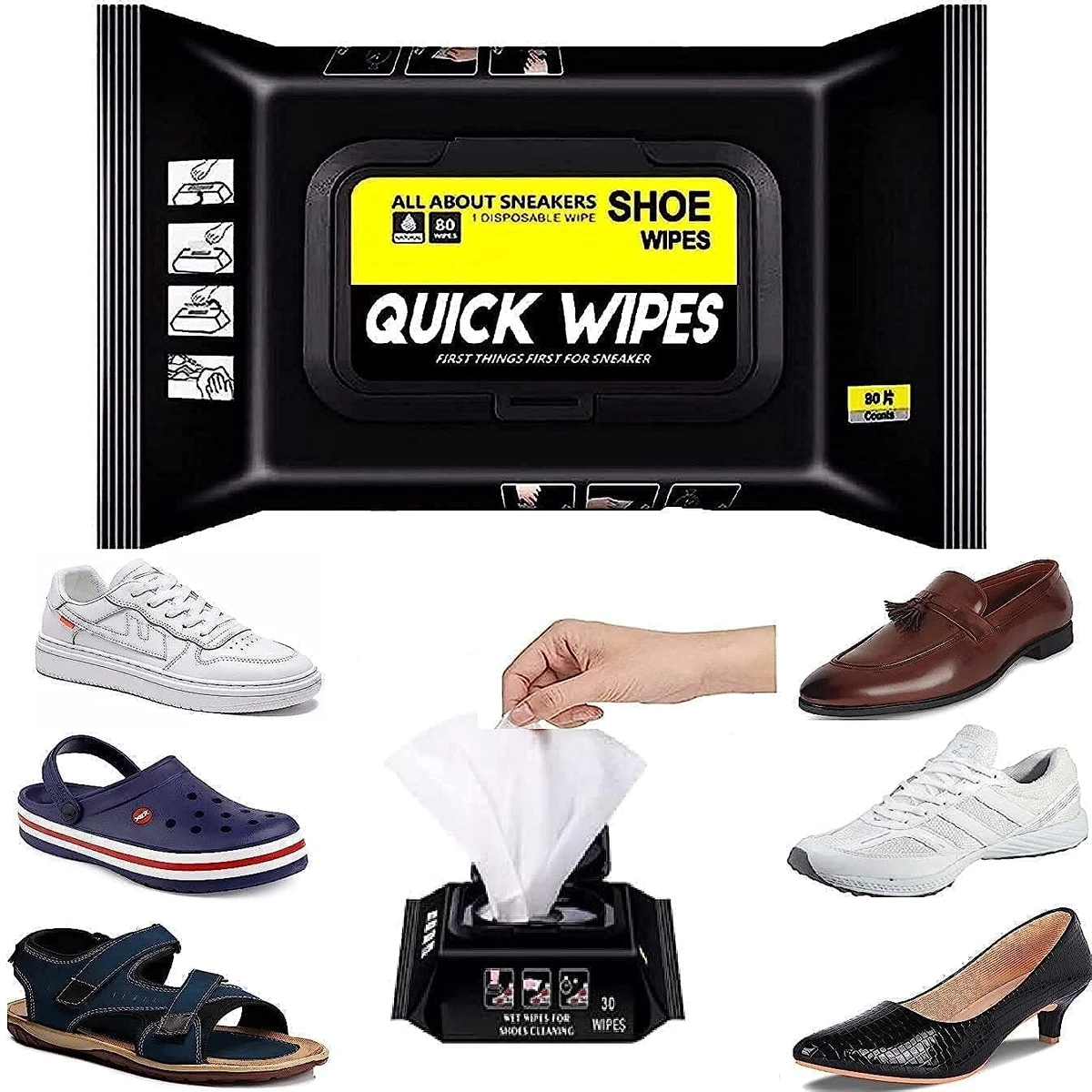 Disposable Shoe Cleaning Wipes ( 80 Pcs)
